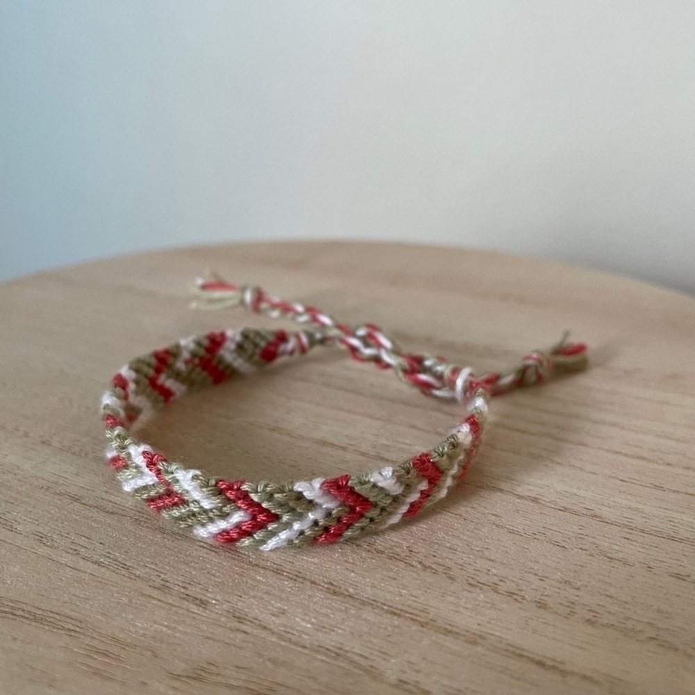 Pastel Christmas Woven Bracelet